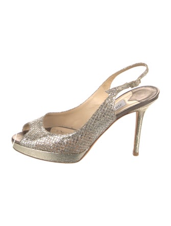 Jimmy Choo Glitter Glitter Accents Slingback Pumps