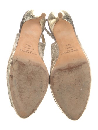 Jimmy Choo Glitter Glitter Accents Slingback Pumps