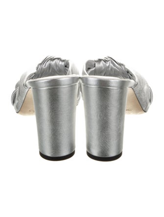 Jimmy Choo Leather Cutout Accent T-Strap Sandals