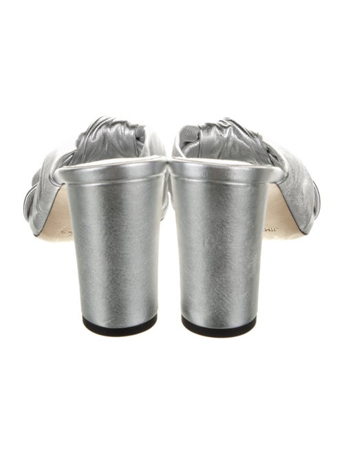 Jimmy Choo Leather Cutout Accent T-Strap Sandals