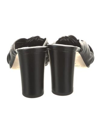 Jimmy Choo Leather Cutout Accent Slides