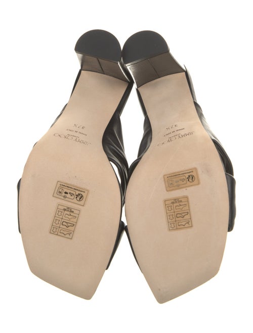 Jimmy Choo Leather Cutout Accent Slides