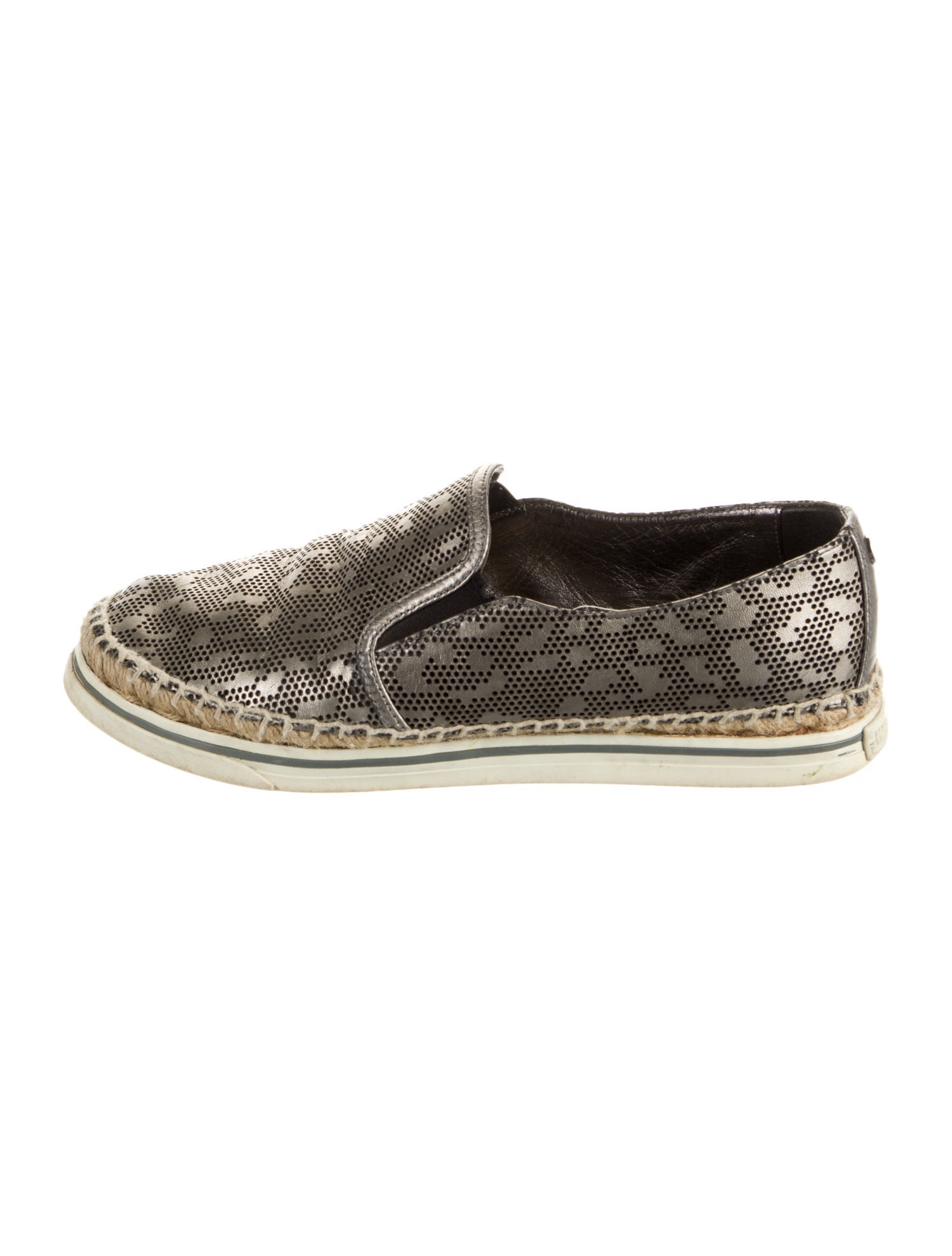 Jimmy Choo Leather Braided Accents Espadrille Sneakers