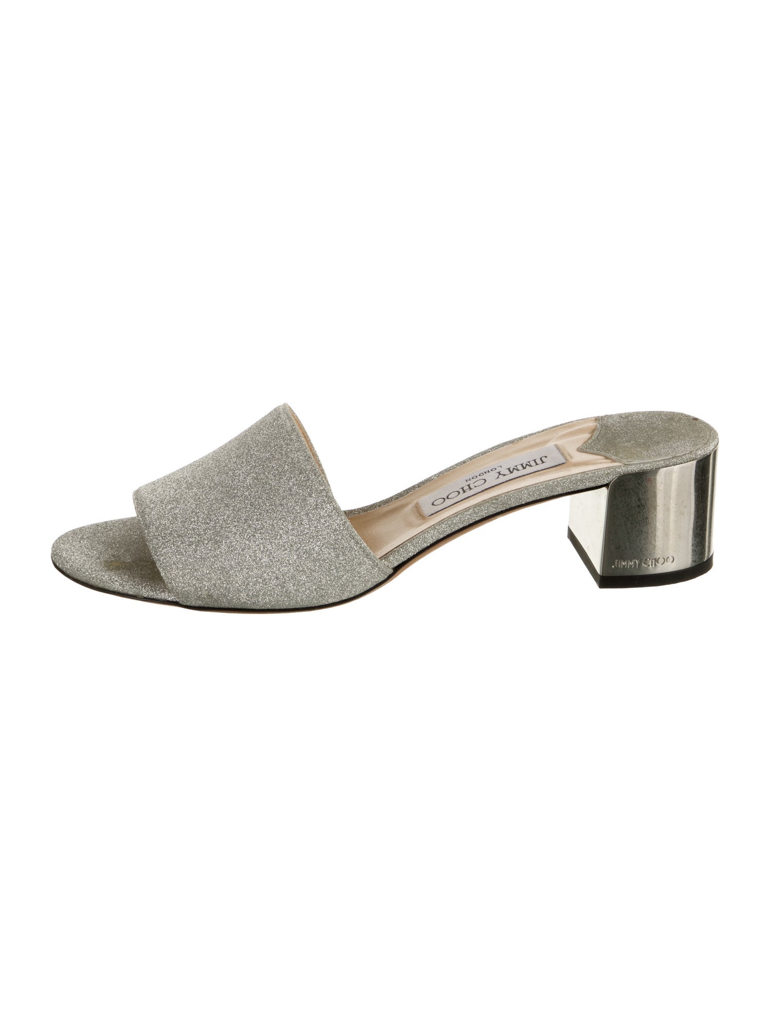 Jimmy Choo Glitter Slides