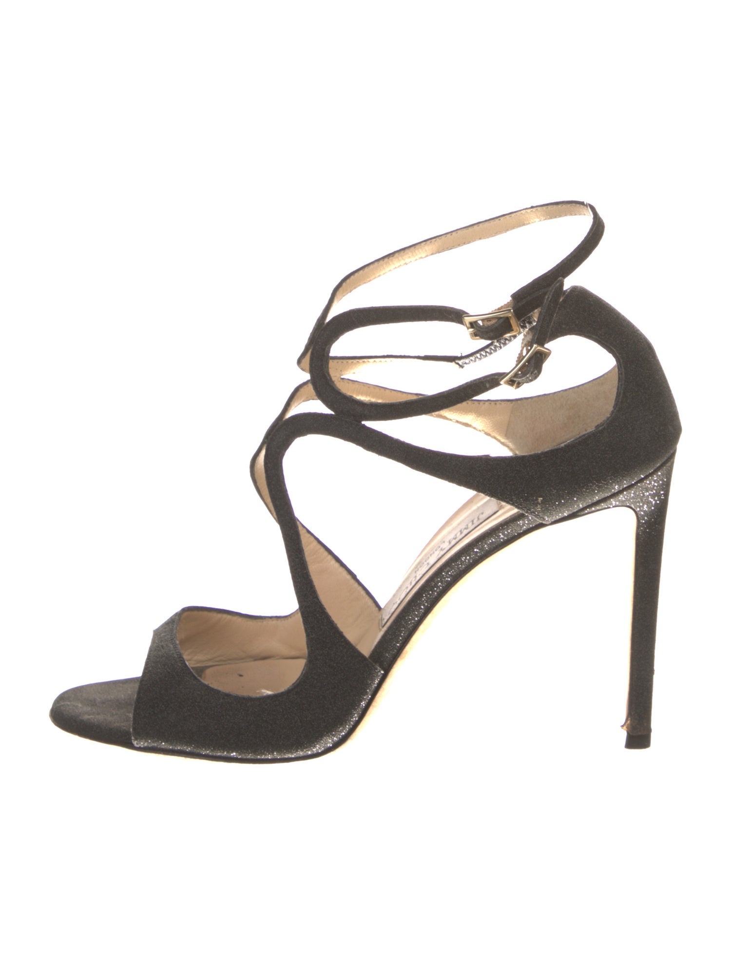 Jimmy Choo Suede Glitter Accents Sandals