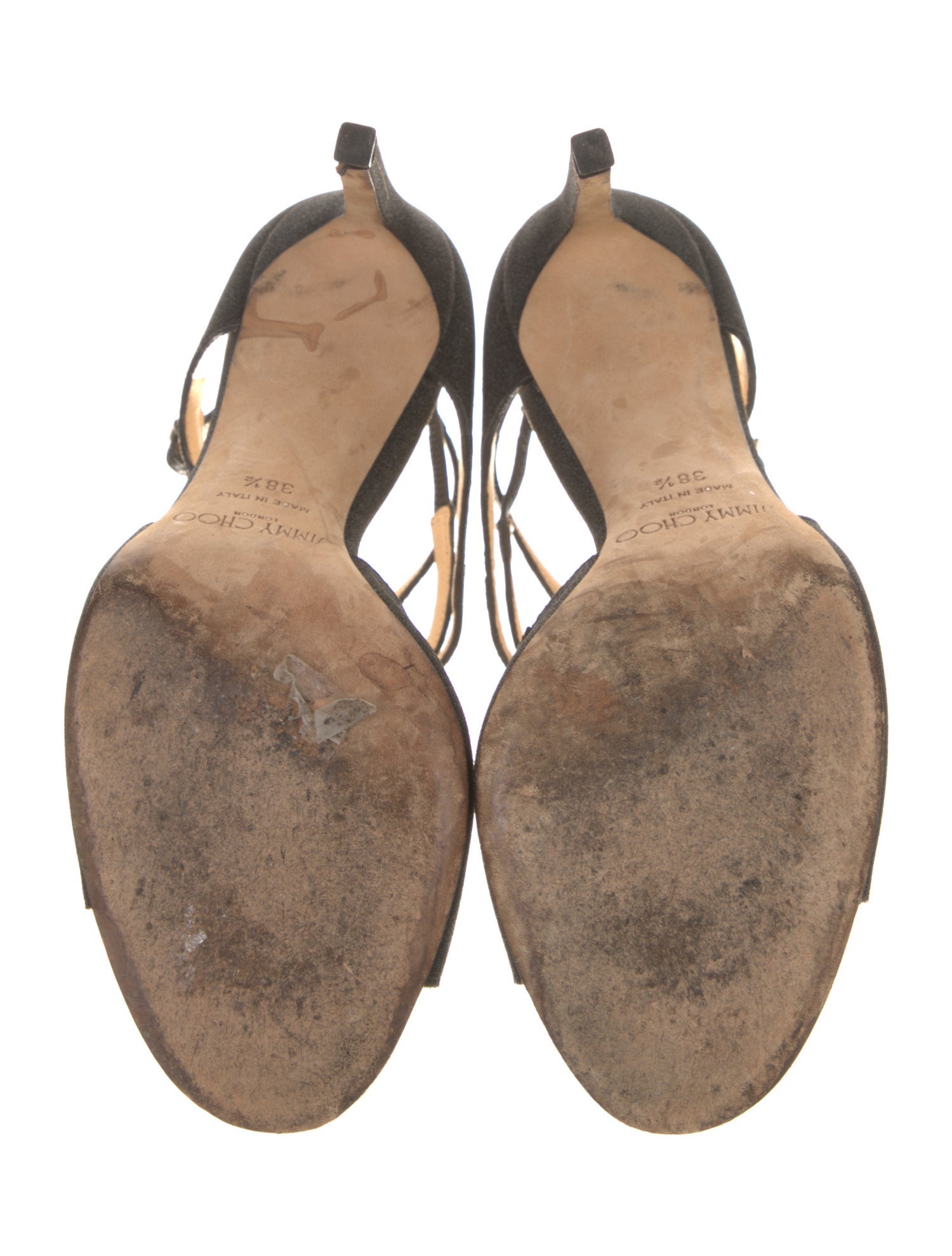 Jimmy Choo Suede Glitter Accents Sandals