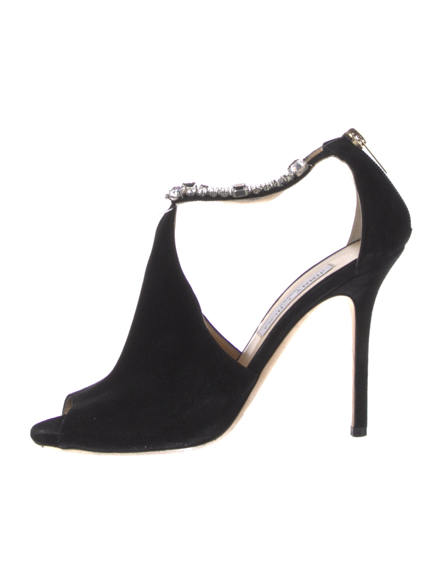 Jimmy Choo Suede Crystal Embellishments Sandals