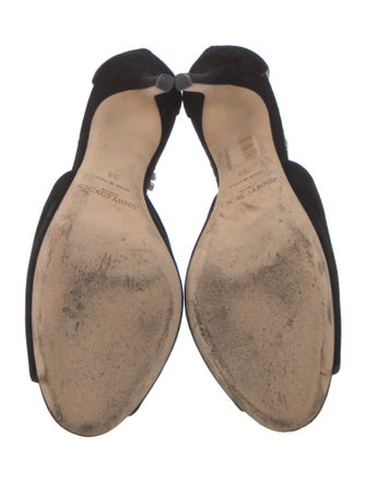 Jimmy Choo Suede Crystal Embellishments Sandals