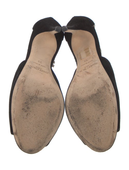 Jimmy Choo Suede Crystal Embellishments Sandals