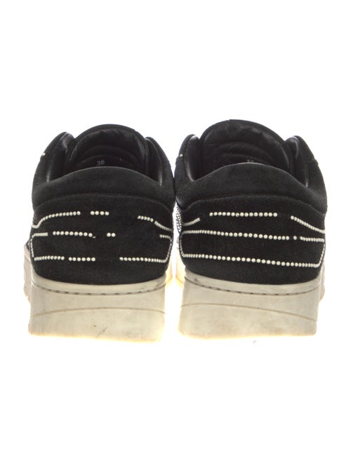 Jimmy Choo Faux Pearl Accents Suede Sneakers