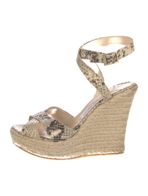 Jimmy Choo Snakeskin Animal Print Espadrilles