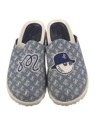 Jimmy Choo Canvas Printed Mules