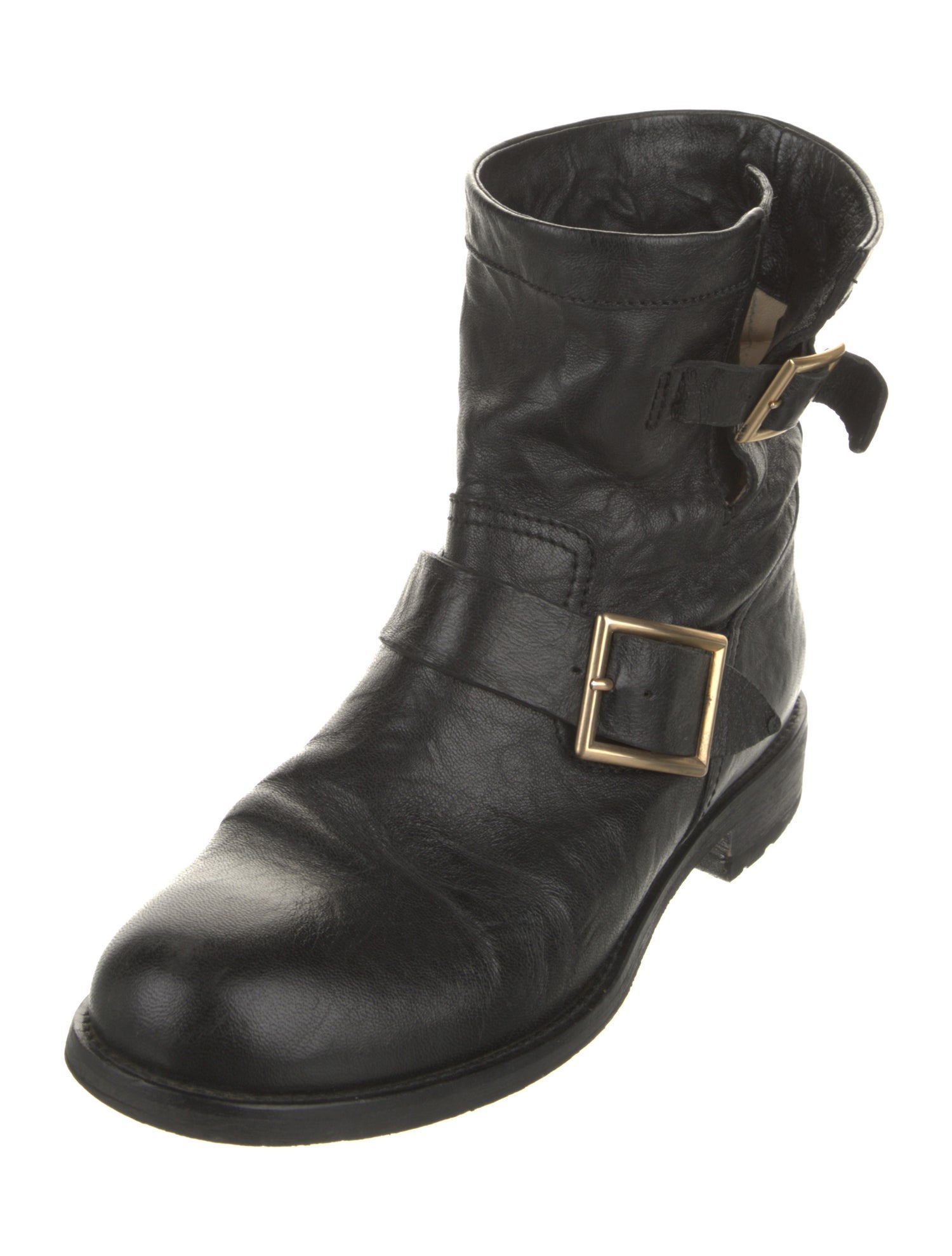 Jimmy Choo Leather Moto Boots