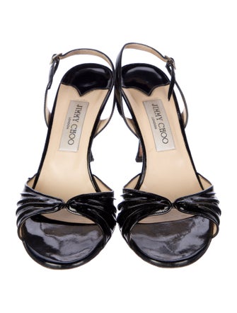 Jimmy Choo Patent Leather Slingback Sandals