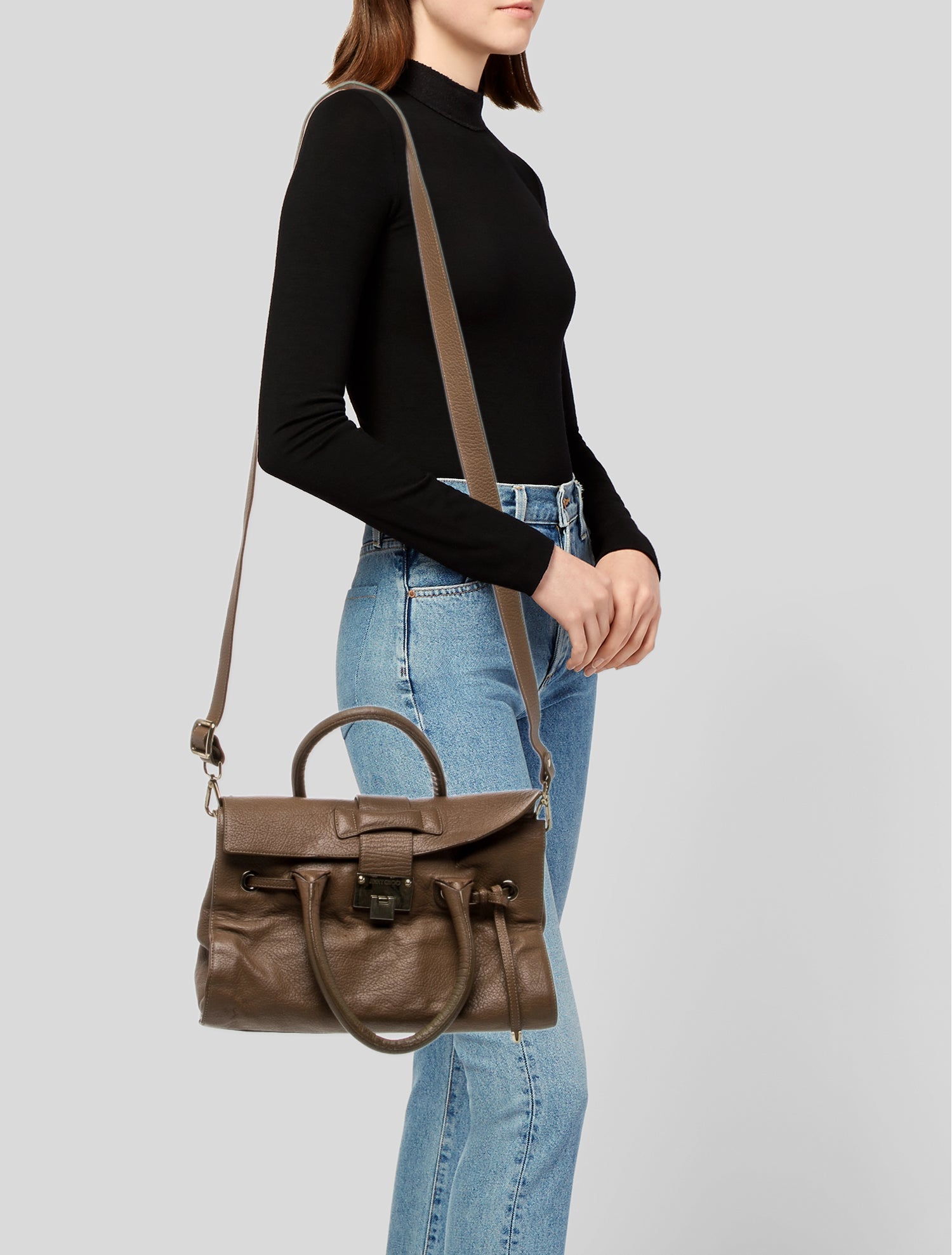 Jimmy Choo Leather Top Handle Bag