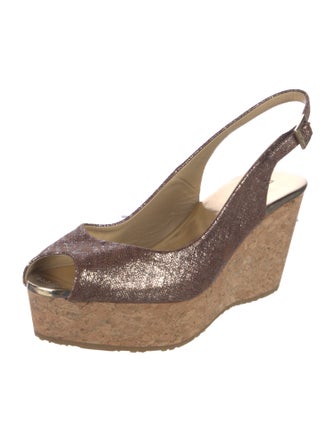 Jimmy Choo Glitter Slingback Sandals