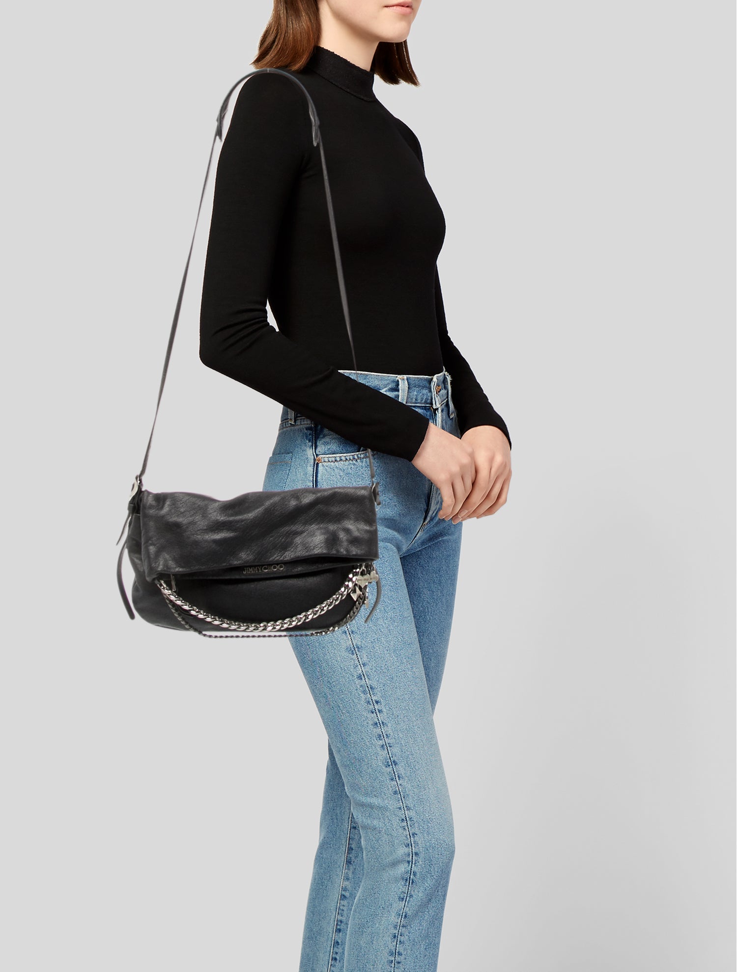 Jimmy Choo Leather Shoulder Bag