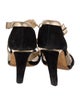Jimmy Choo Leather Colorblock Pattern T-Strap Sandals