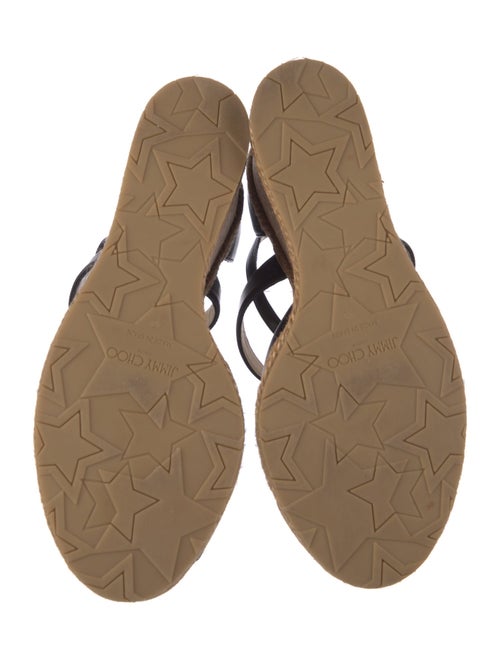 Jimmy Choo Leather Cutout Accent Espadrilles