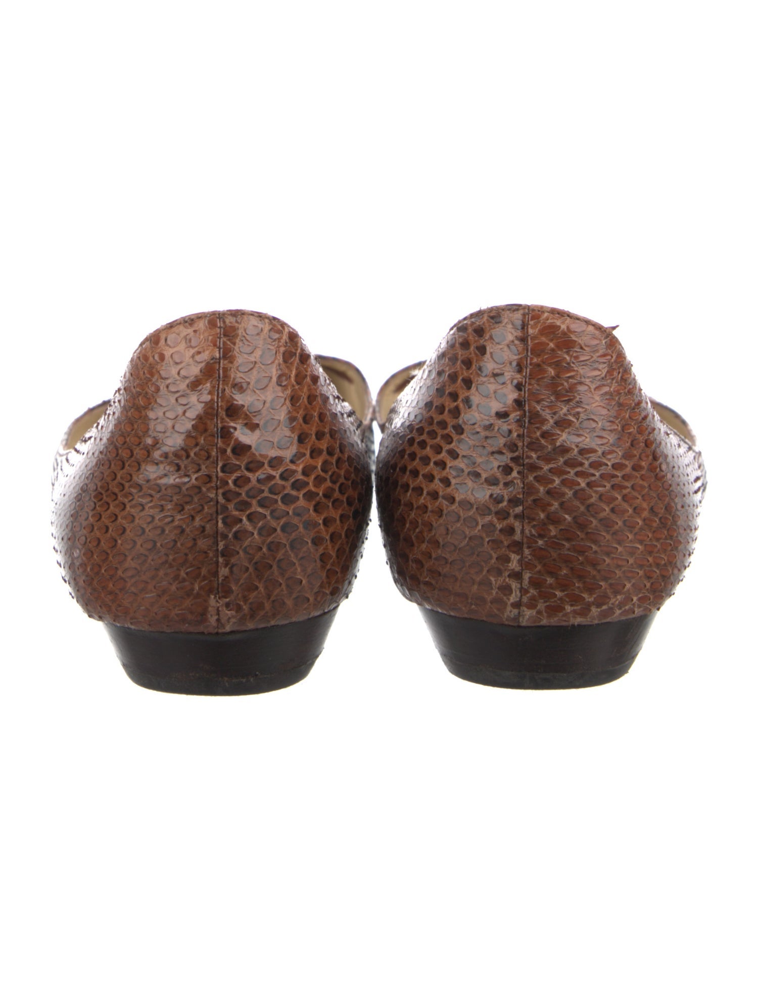 Jimmy Choo Leather Animal Print Ballet Flats