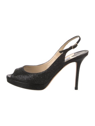 Jimmy Choo Glitter Slingback Sandals