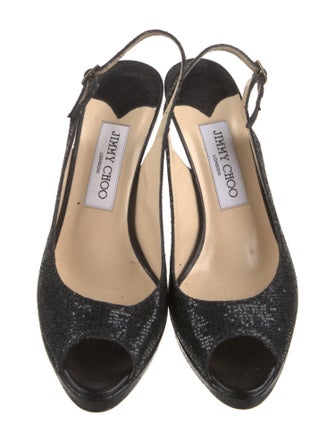 Jimmy Choo Glitter Slingback Sandals