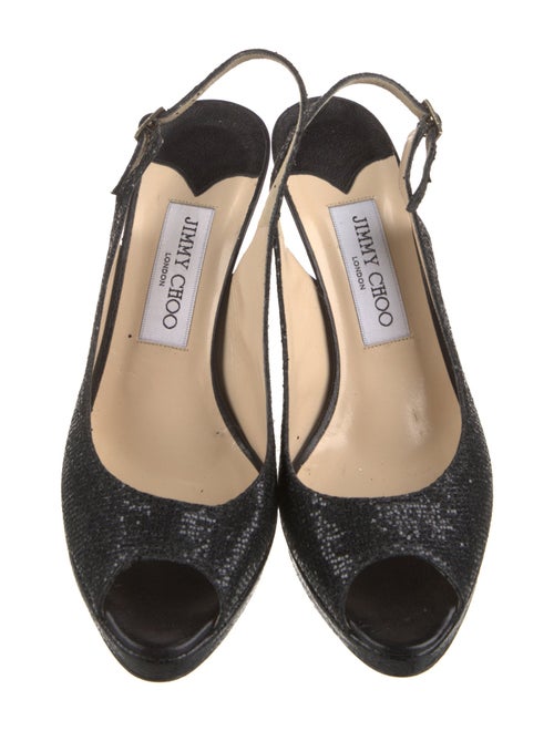 Jimmy Choo Glitter Slingback Sandals