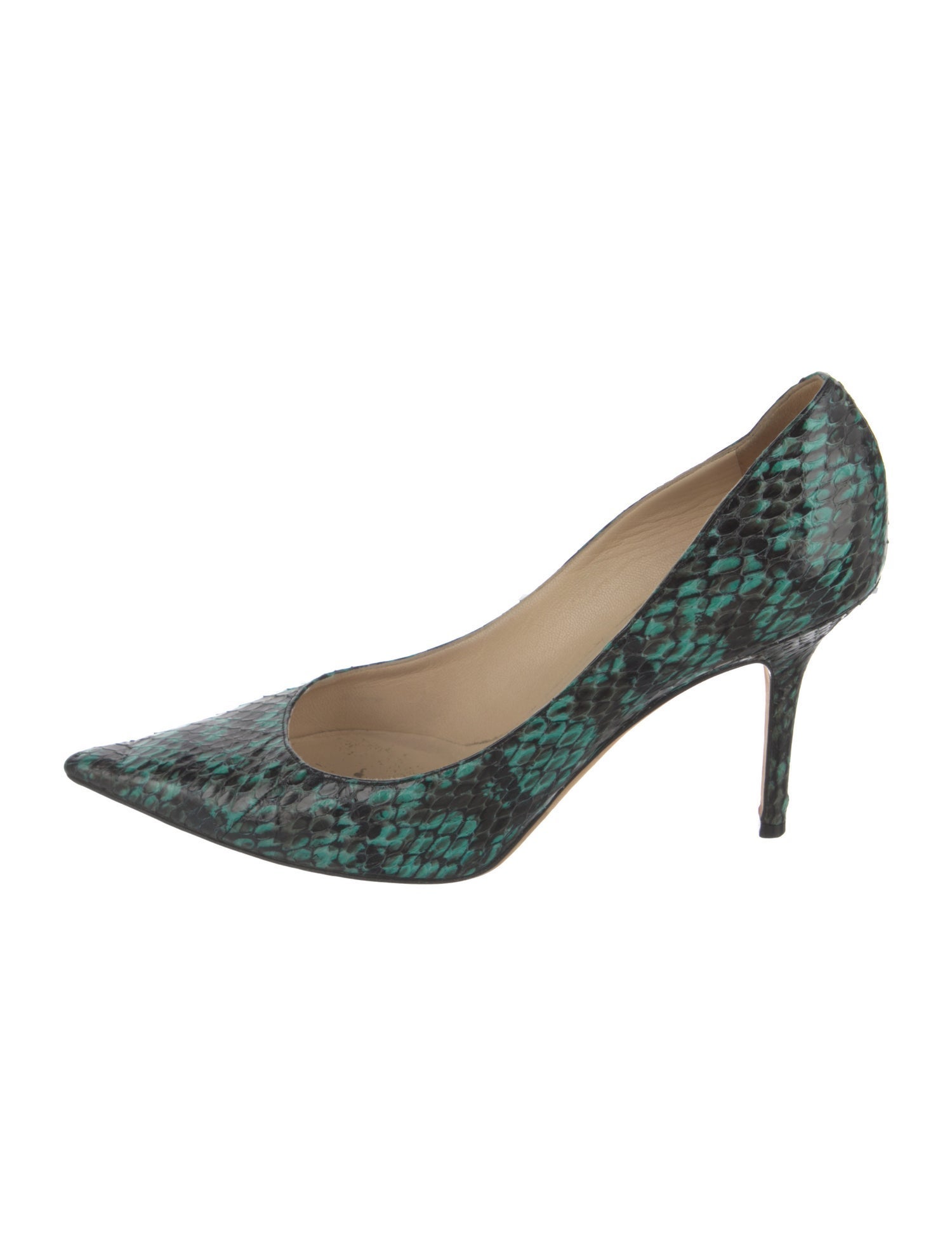 Jimmy Choo Embossed Leather Animal Print Pumps