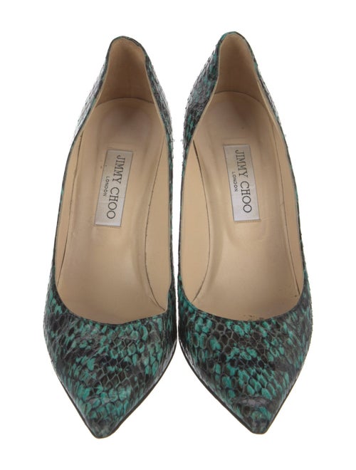 Jimmy Choo Embossed Leather Animal Print Pumps