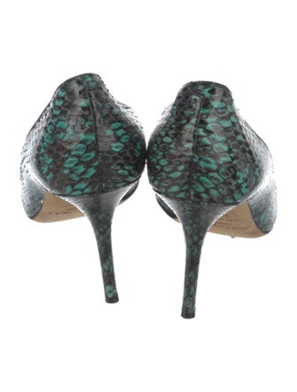 Jimmy Choo Embossed Leather Animal Print Pumps