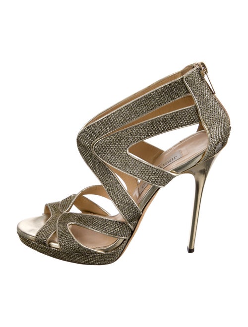 Jimmy Choo Glitter Glitter Accents Sandals