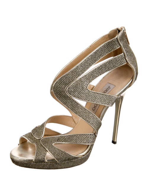 Jimmy Choo Glitter Glitter Accents Sandals