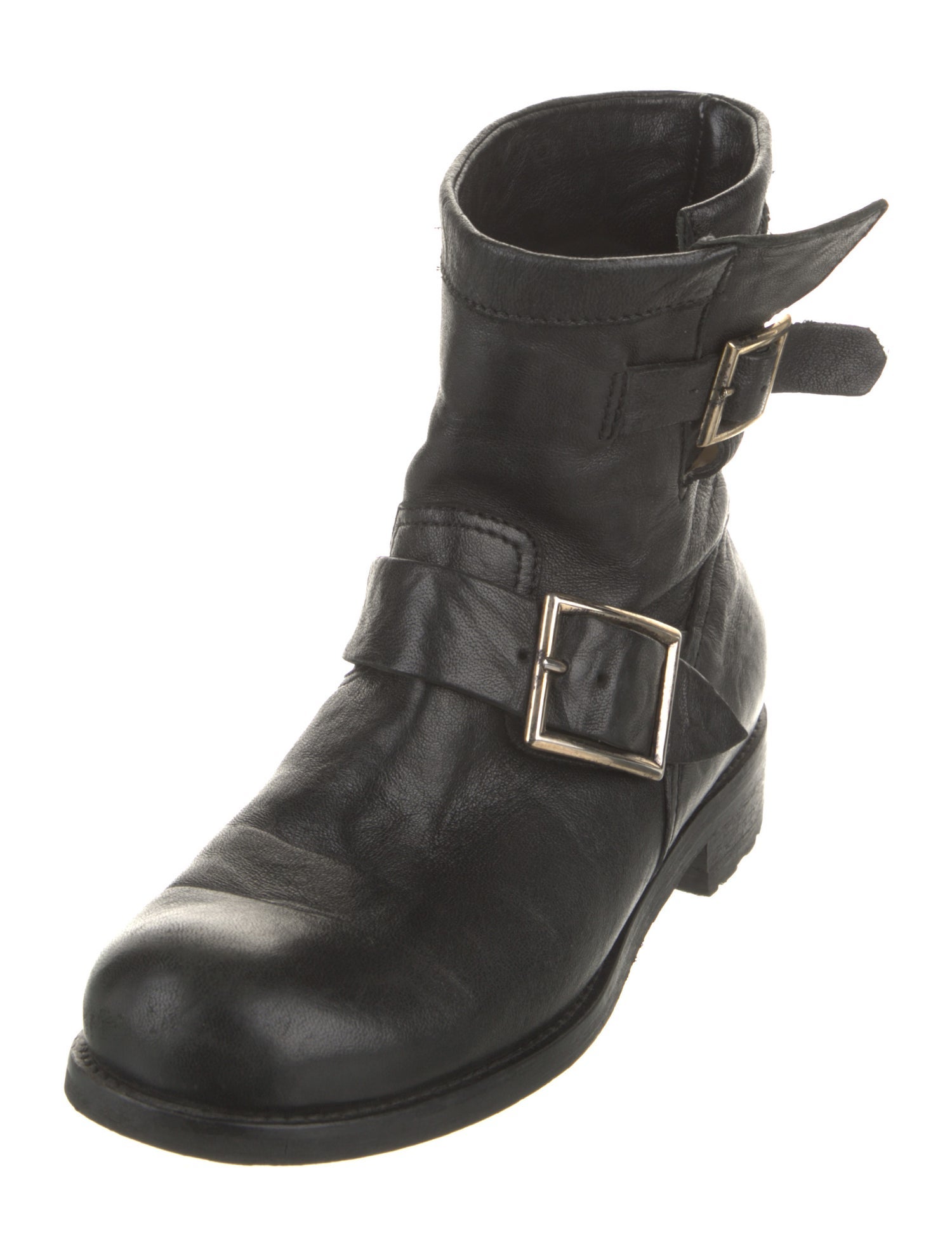 Jimmy Choo Leather Moto Boots