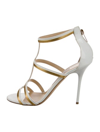 Jimmy Choo Patent Leather T-Strap Sandals