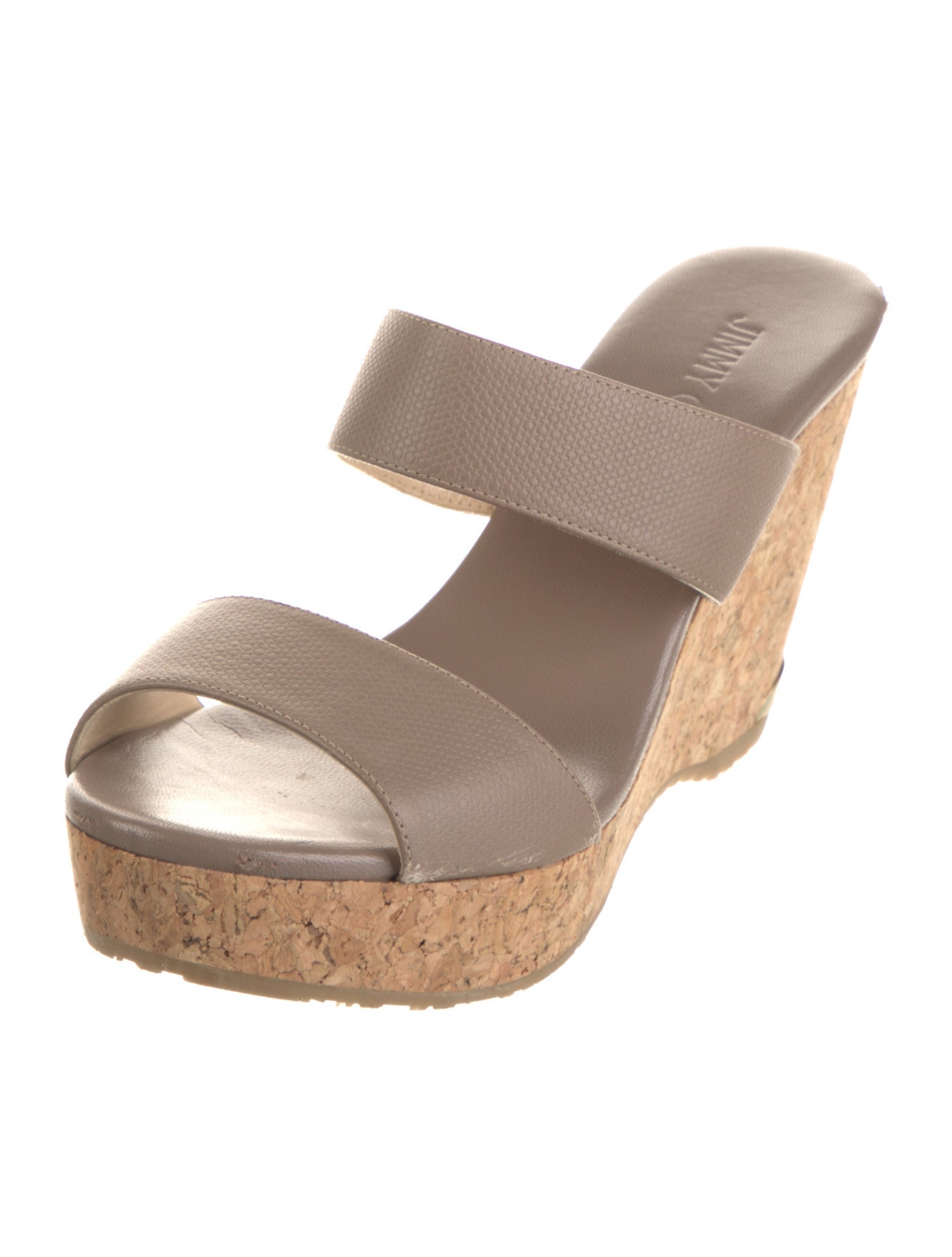 Jimmy Choo Embossed Leather Slides