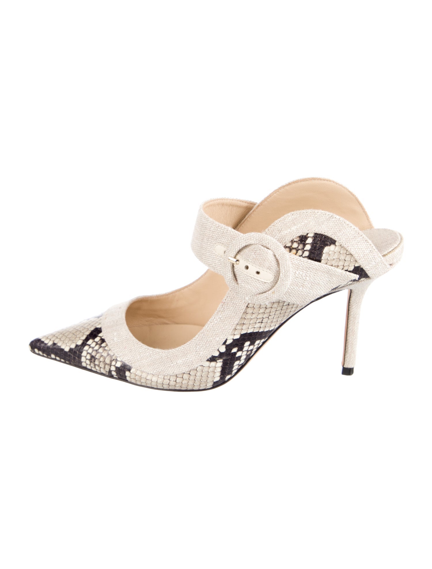 Jimmy Choo Leather Animal Print Slingback Pumps