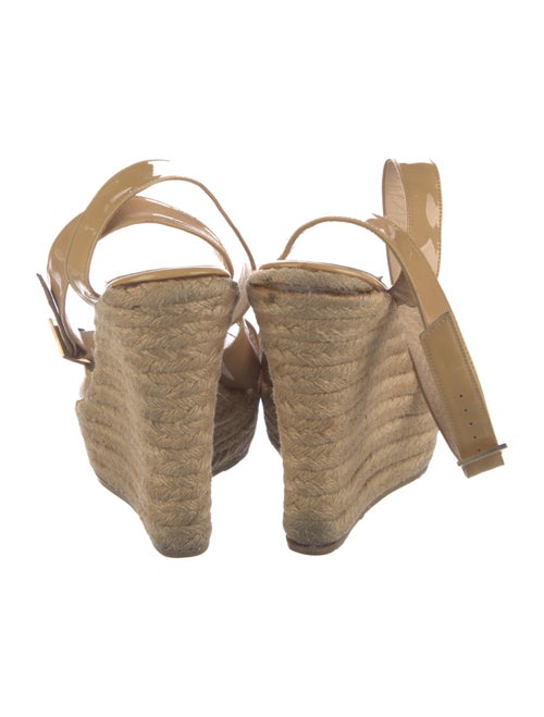 Jimmy Choo Patent Leather Cutout Accent Espadrilles