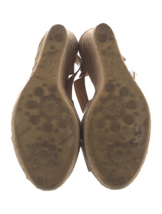 Jimmy Choo Patent Leather Cutout Accent Espadrilles