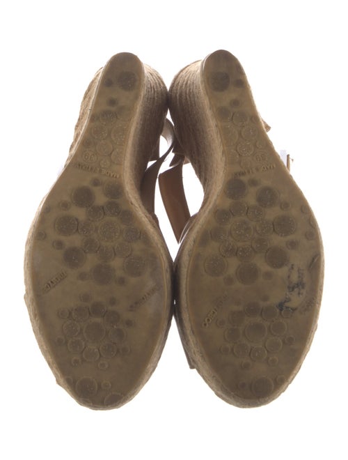 Jimmy Choo Patent Leather Cutout Accent Espadrilles