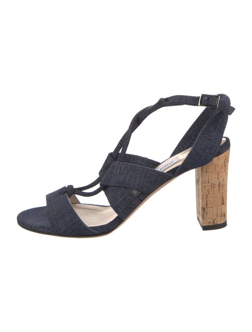 Jimmy Choo Suede Animal Print Slingback Sandals