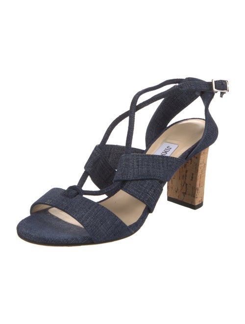 Jimmy Choo Suede Animal Print Slingback Sandals