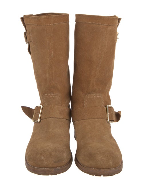 Jimmy Choo Suede Moto Boots
