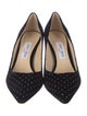 Jimmy Choo Velvet Studded Accents Pumps