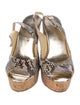 Jimmy Choo Snakeskin Animal Print Slingback Sandals
