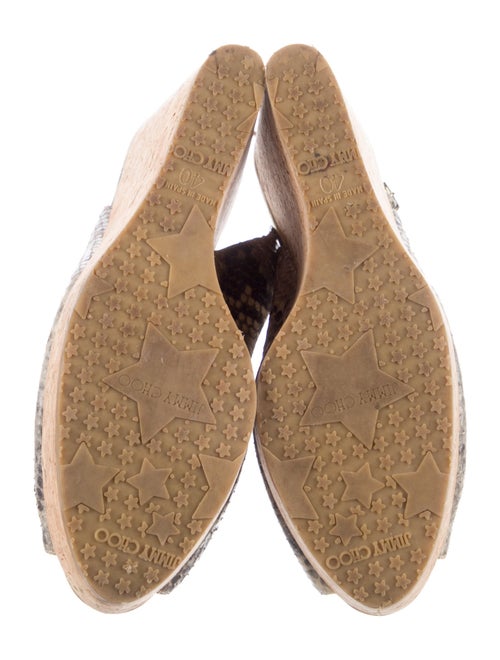 Jimmy Choo Snakeskin Animal Print Slingback Sandals