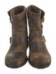 Jimmy Choo Leather Distressed Accents Moto Boots