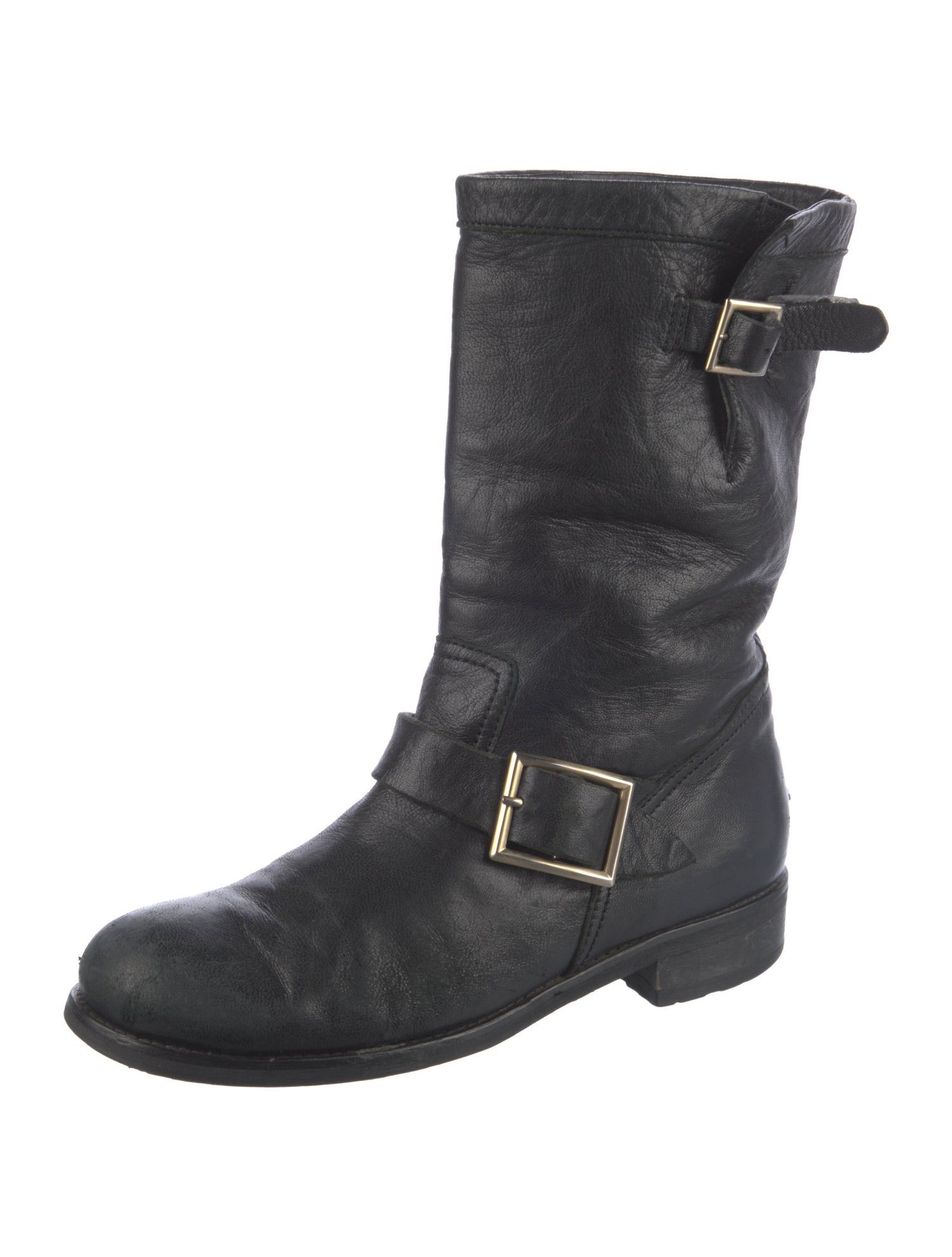 Jimmy Choo Leather Moto Boots