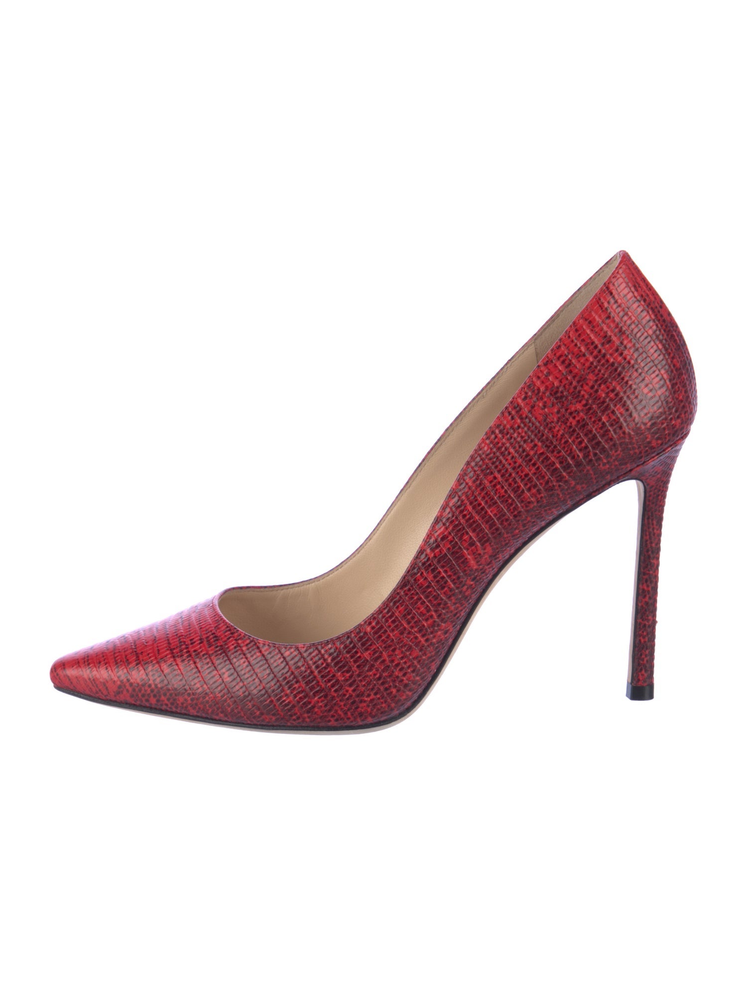 Jimmy Choo Leather Animal Print Pumps