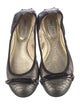 Jimmy Choo Leather Leather Trim Embellishment Ballet Flats