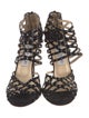 Jimmy Choo Suede Crystal Embellishments Sandals